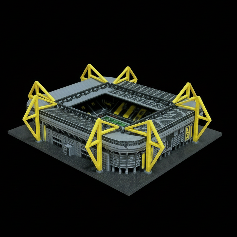 Barevný 3D model Signal Iduna Parku Borussia Dortmund – StadiArt 3D – pohled 2