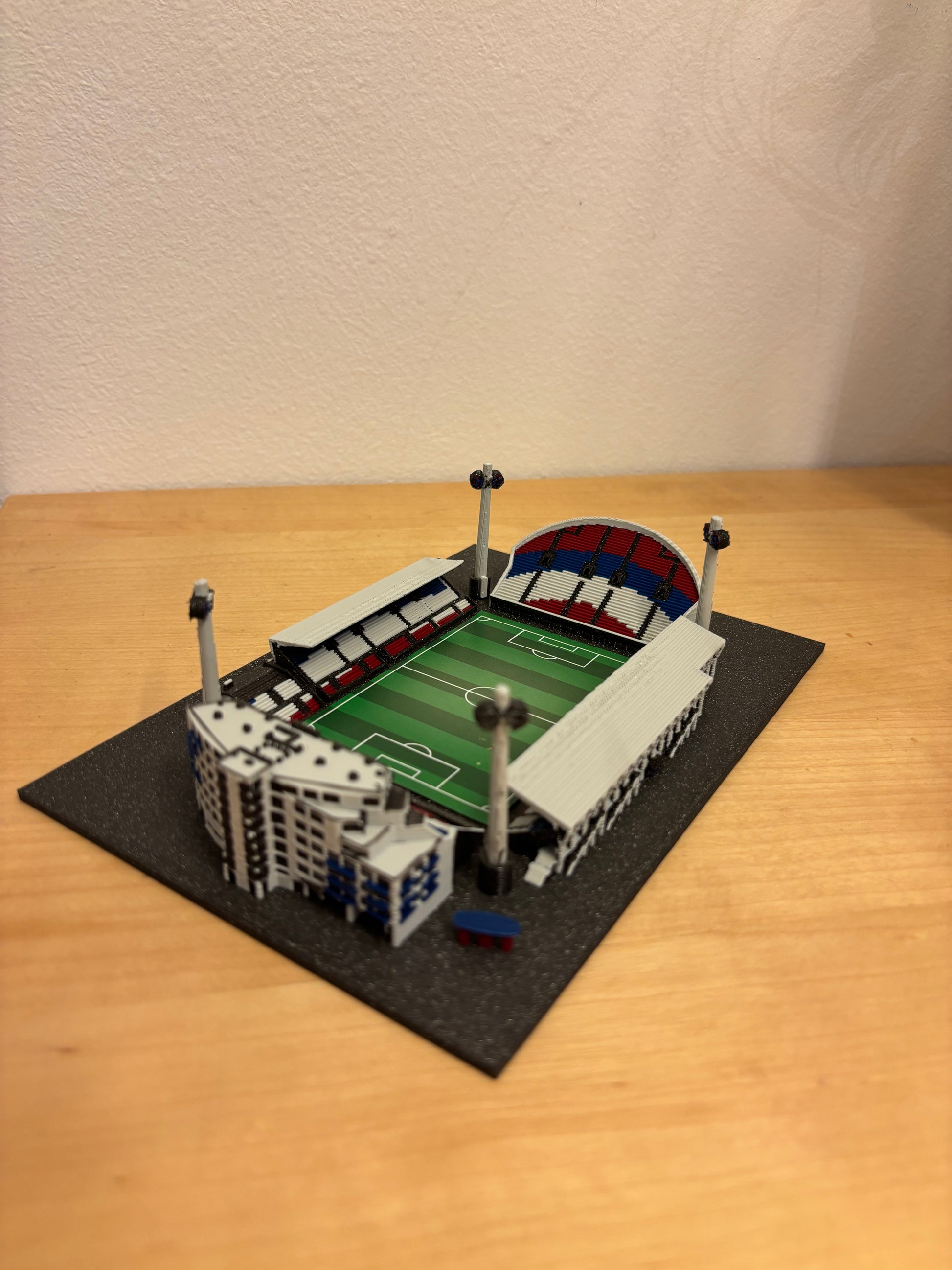 Barevný 3D model Androva stadionu Sigma Olomouc – StadiArt 3D – pohled 3