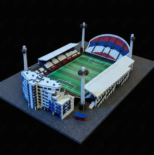 Barevný 3D model Androva stadionu Sigma Olomouc – StadiArt 3D – pohled 1