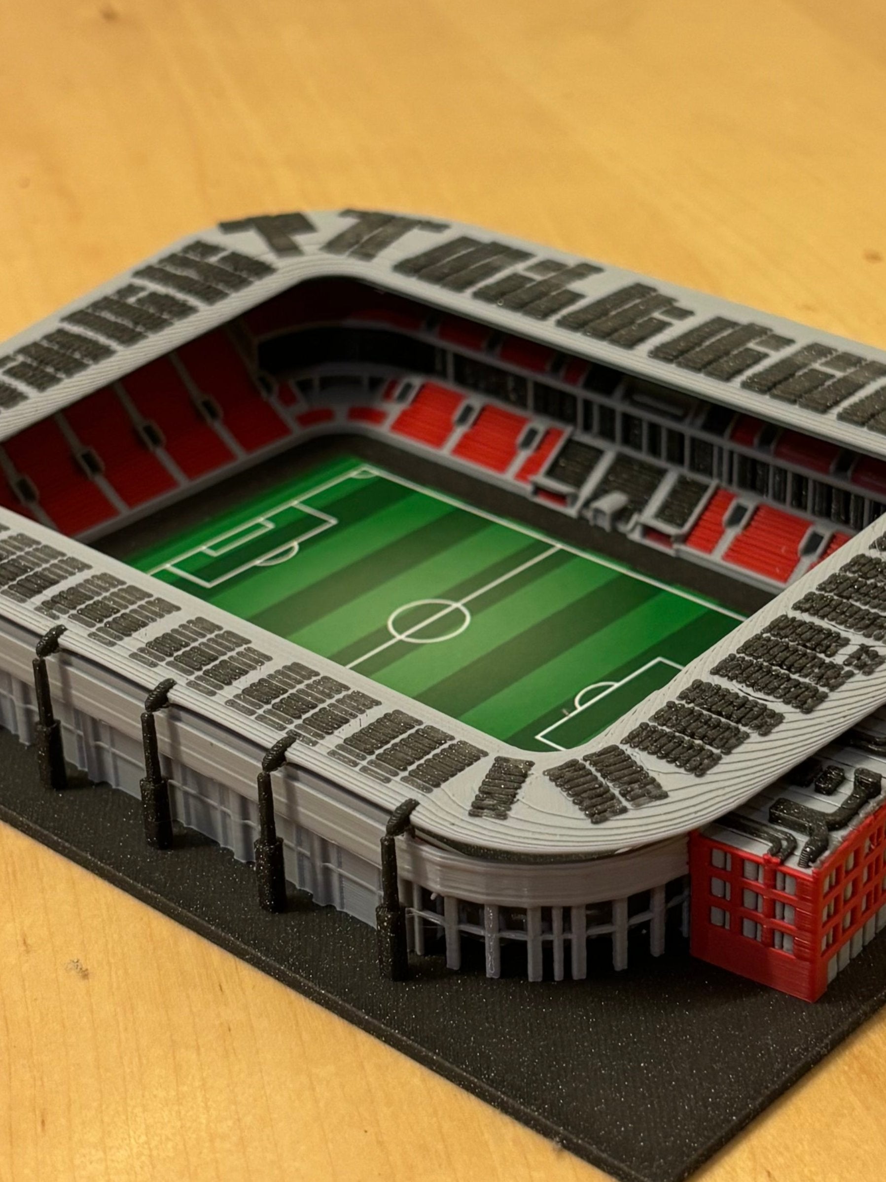 Barevný 3D model Fortuna Areny SK Slavia Praha – Eden COLORED – StadiArt 3D – pohled 3