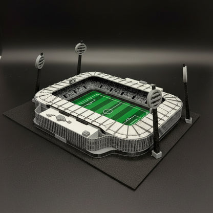 Barevný 3D model Malšovické Arény FC Hradec Králové – StadiArt 3D – pohled 2