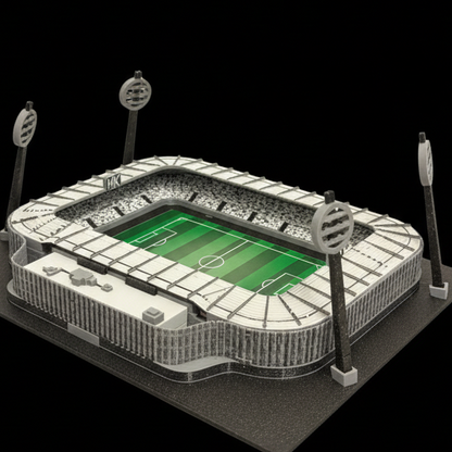 Barevný 3D model Malšovické Arény FC Hradec Králové – StadiArt 3D – pohled 1