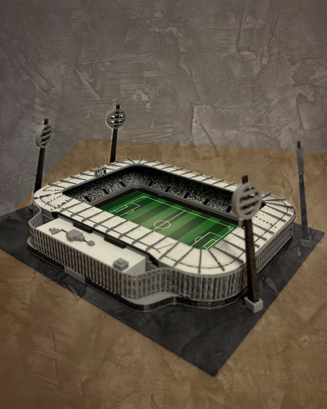 Barevný 3D model Malšovické Arény FC Hradec Králové – StadiArt 3D – pohled 4