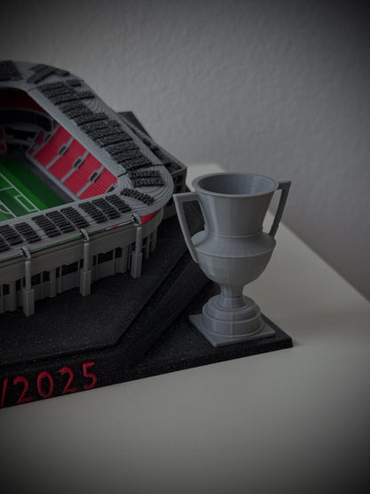 Titulový podstavec a pohár pro Eden SK Slavia Praha – StadiArt 3D – pohled 2