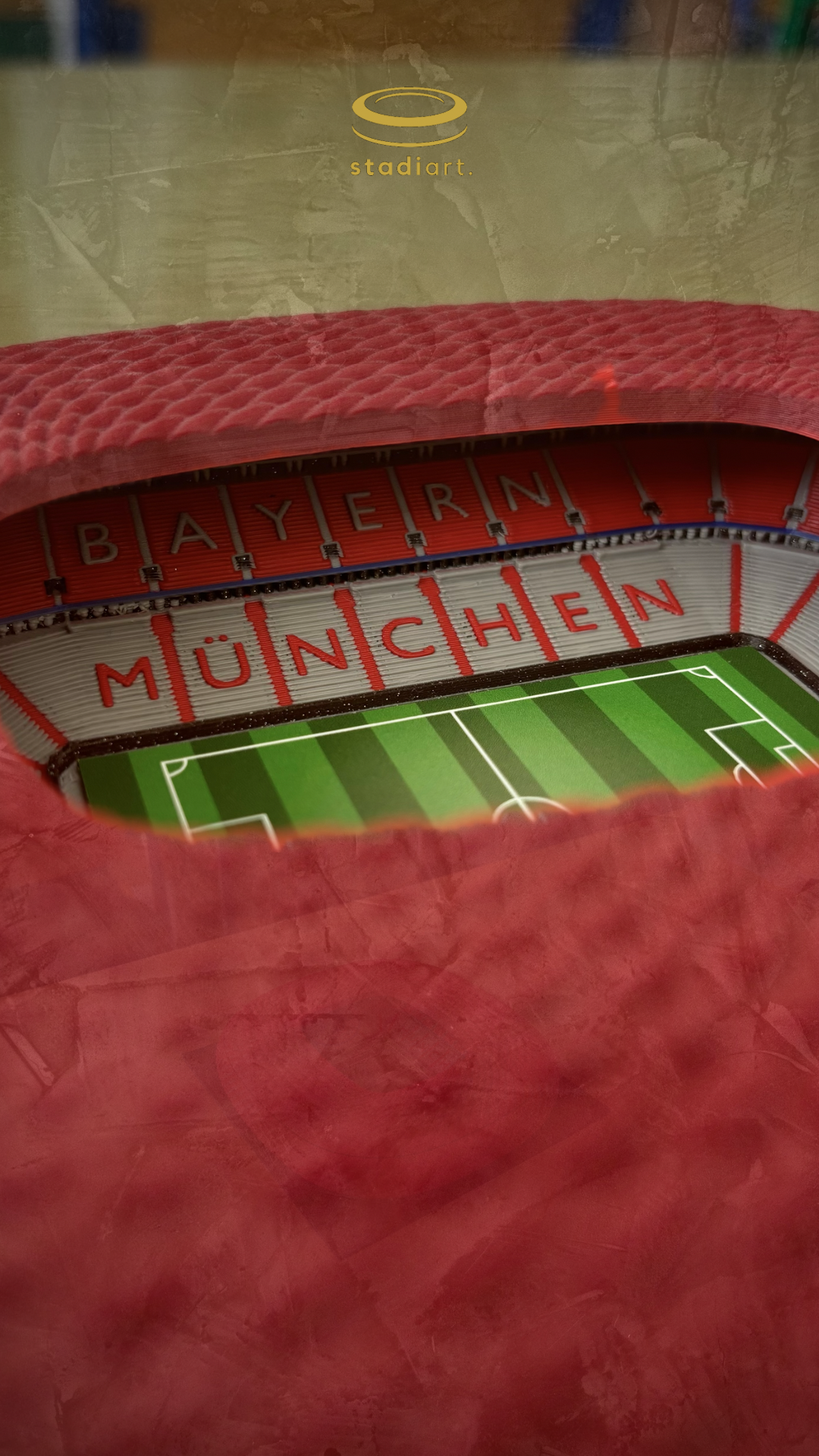 Barevný 3D model Allianz Areny FC Bayern Mnichov – StadiArt 3D – pohled 5
