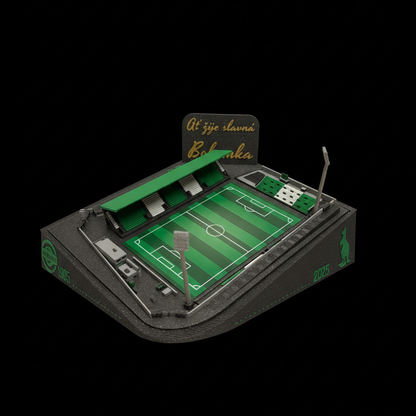 Barevný 3D model Ďolíčku Bohemians 120 let výroční edice – StadiArt 3D – pohled 4