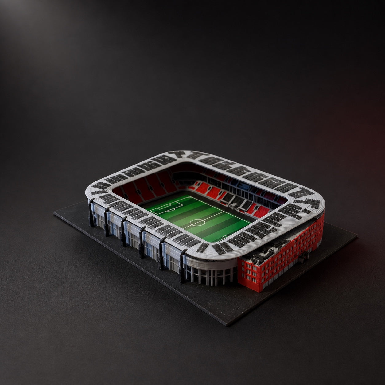 Barevný 3D model stadionu Eden – celkový studiový pohled z nadhledu