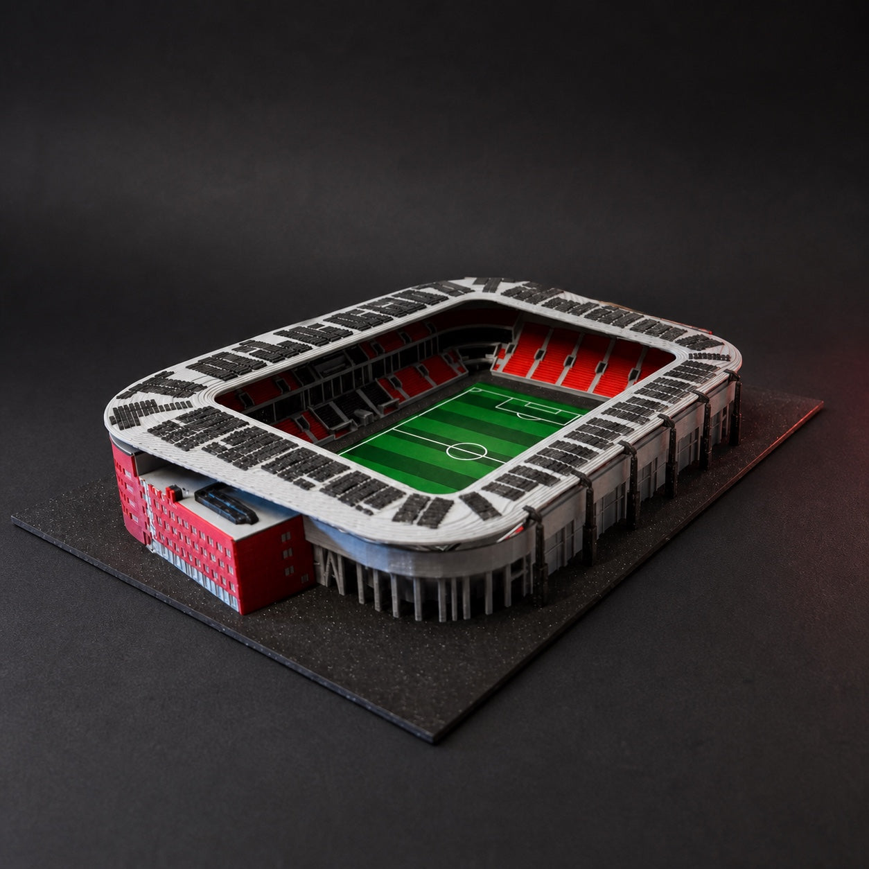 Barevný 3D model stadionu Eden – celkový pohled z protilehlého rohu