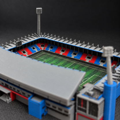 Barevný model Doosan Areny – detail tribun