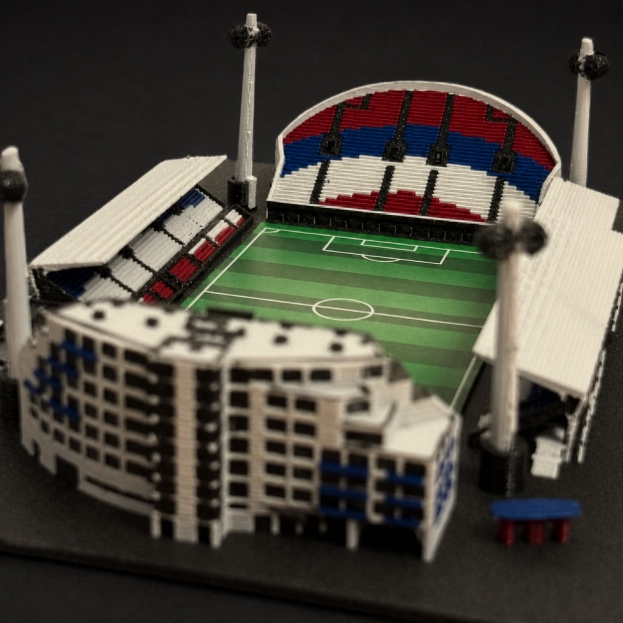 Barevný 3D model Androva stadionu Sigma Olomouc – StadiArt 3D – pohled 2