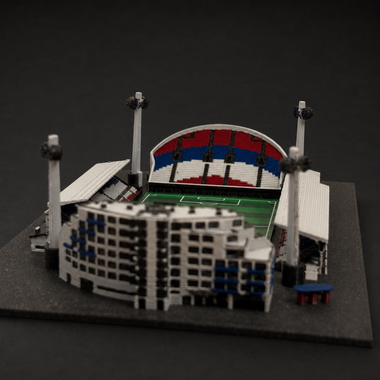 Barevný 3D model Androva stadionu Sigma Olomouc – StadiArt 3D – pohled 4