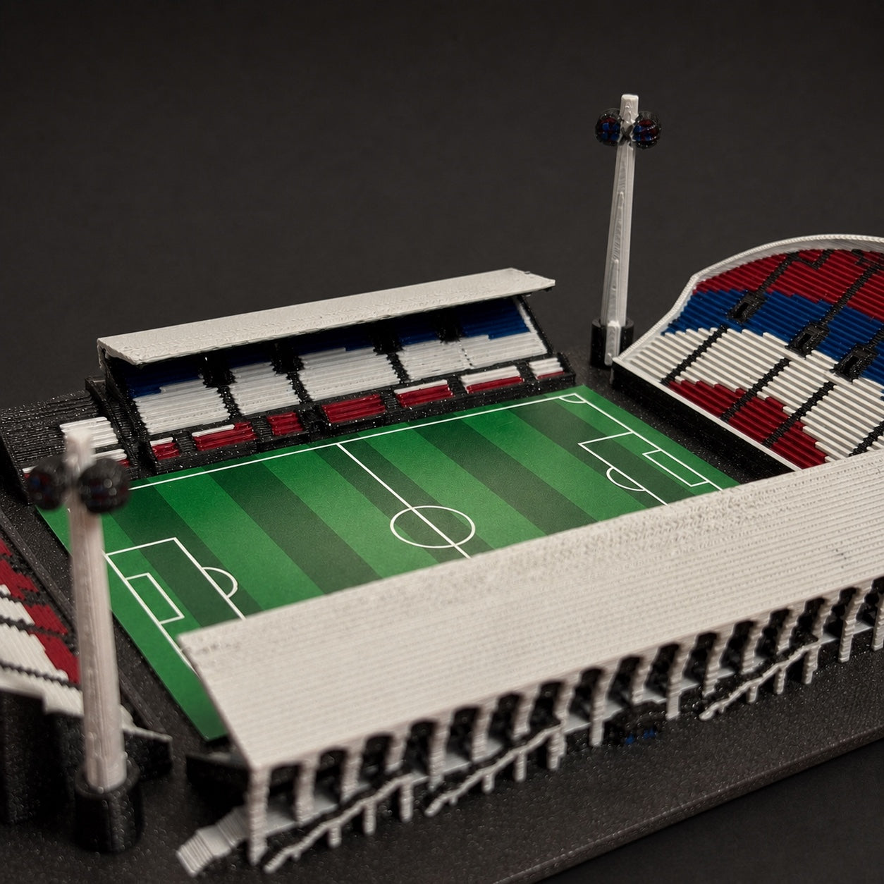 Barevný 3D model Androva stadionu Sigma Olomouc – StadiArt 3D – pohled 6