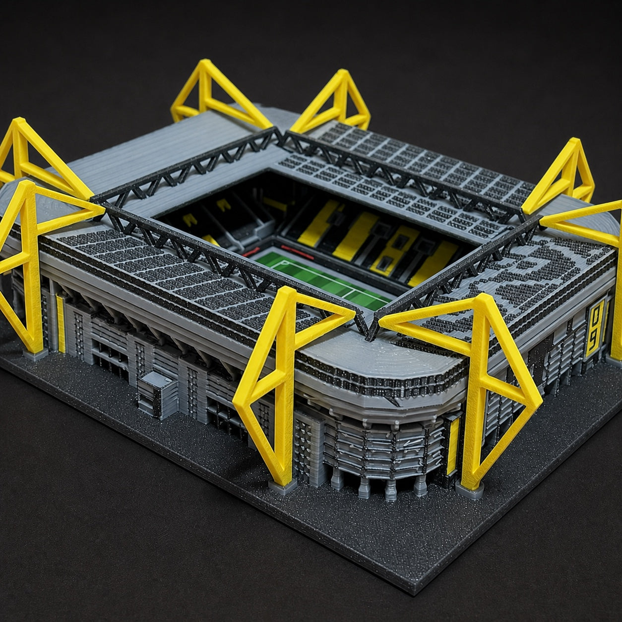 Barevný 3D model Signal Iduna Parku Borussia Dortmund – StadiArt 3D – pohled 4