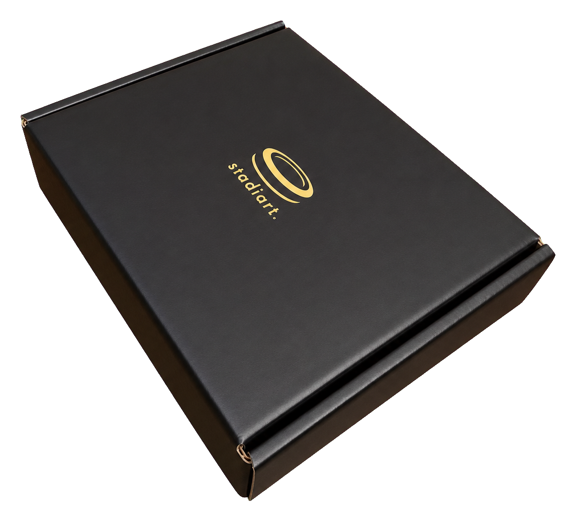 Original closed black and gold StadiArt model box